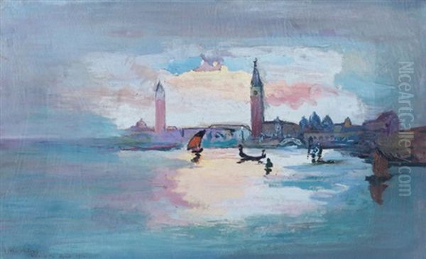 Venecia. Agosto 1914 Oil Painting by Miguel Carlos Victorica