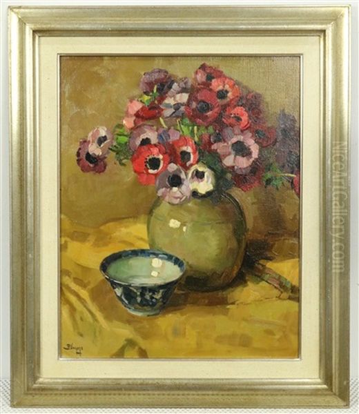 Bloemen In Vaas Oil Painting by Bernard, Ben Viegers