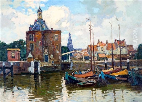 De Haven Van Enkhuizen Met De Dromedaris Oil Painting by Bernard, Ben Viegers