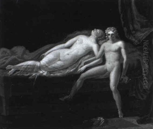 Amor Und Psyche Oil Painting by Joseph Marie Vien the Younger