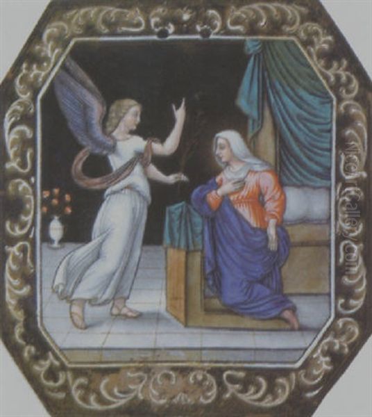 Die Verkundigung An Maria Oil Painting by Noel Laudin