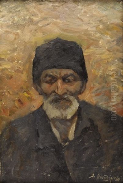 Portrait Of A Man Oil Painting by Alexander Nikolayevich Viezzhev