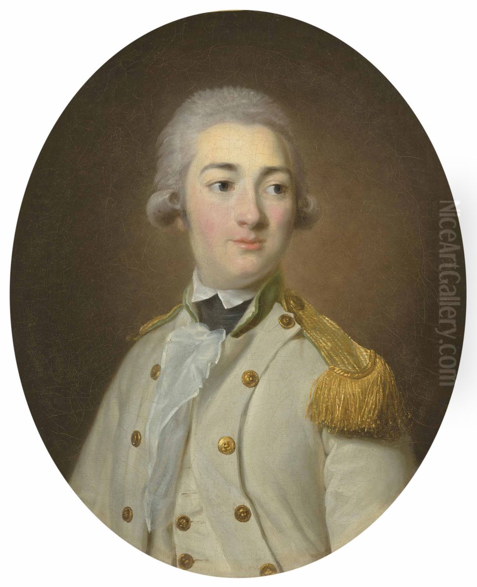 Portrait Of A Junior Officer Of The French Royal Infantry, Bust-length Oil Painting by Elisabeth Louise Vigee Le Brun