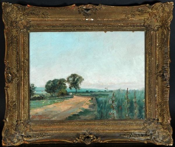 Weite Landschaft Mit Rebstocken Oil Painting by Victor-Alfred-Paul Vignon