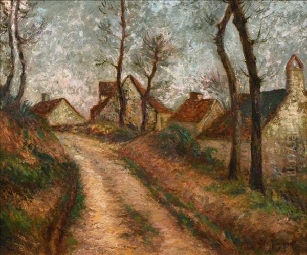 Le Chemin, Auvers Sur Oise Oil Painting by Victor-Alfred-Paul Vignon