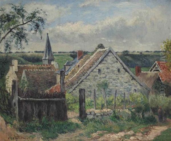 Rural Landscape Oil Painting by Victor-Alfred-Paul Vignon