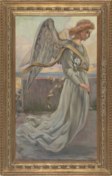 San Gabriel Arcangel Oil Painting by Darius Vilas