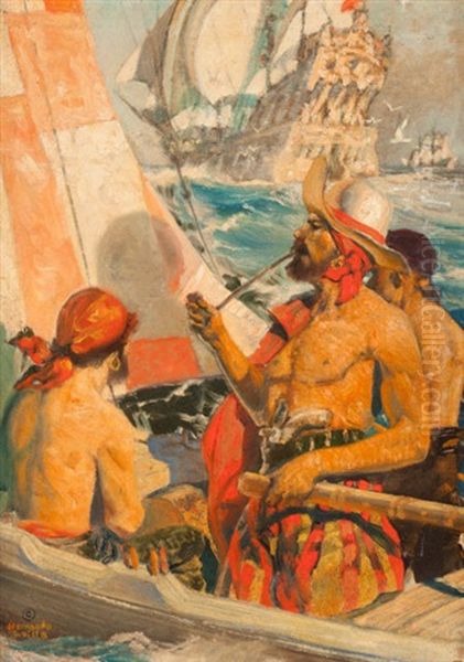 The Men Oil Painting by Hernando Gonzallo Villa