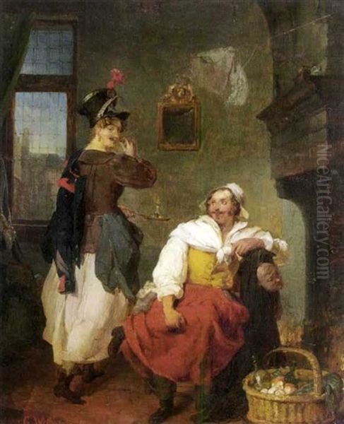 Comedie Oil Painting by Bogdan Pavlovich Villevalde