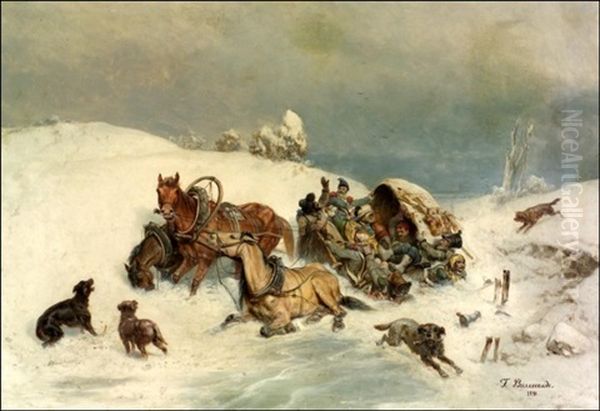 Troikka Oil Painting by Bogdan Pavlovich Villevalde