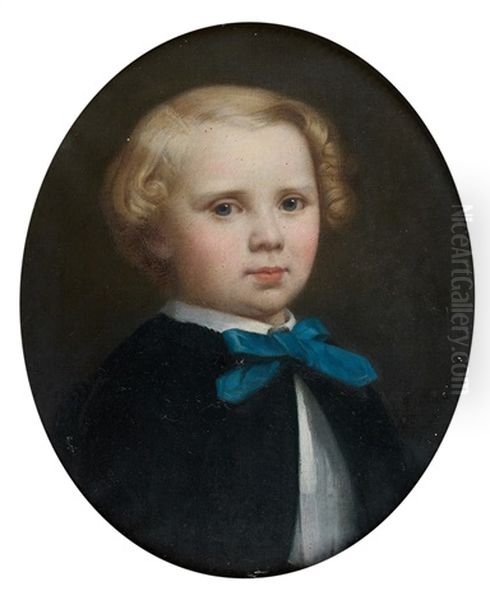 Portrait De Maurice Cornuau Oil Painting by Auguste Jean Bapt. Vinchon