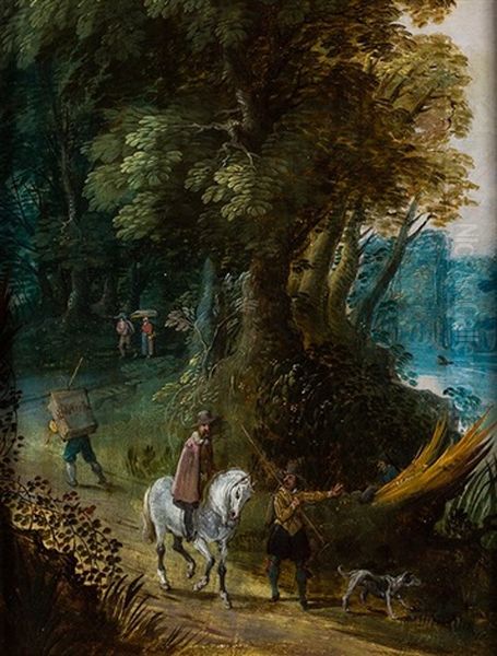 Personajes En El Camino Oil Painting by David Vinckboons I