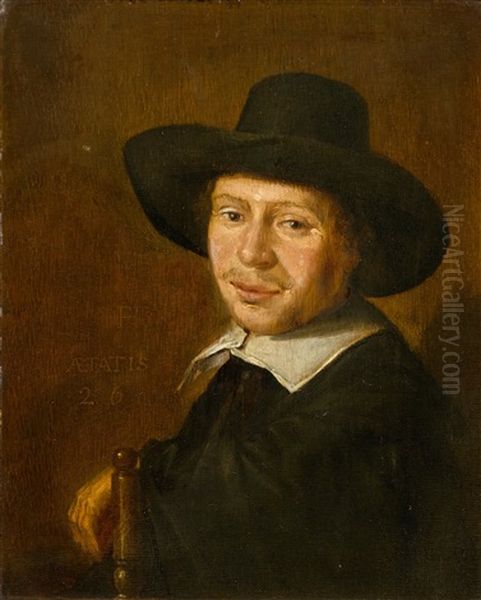 Portrat Von Isaak Laurensz. Van Der Vinne (1625-1665) Im Alter Von 26 Jahren Oil Painting by Vincent Laurentsz. van der Vinne I