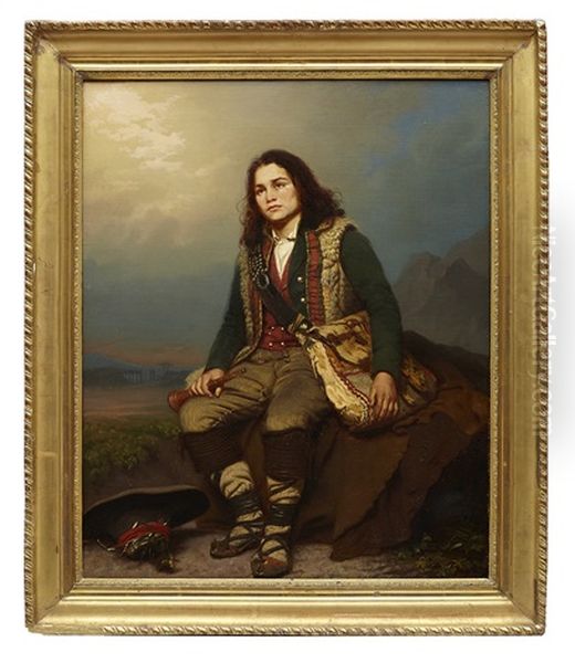 Vallpojke Oil Painting by Gottfrid Virgin