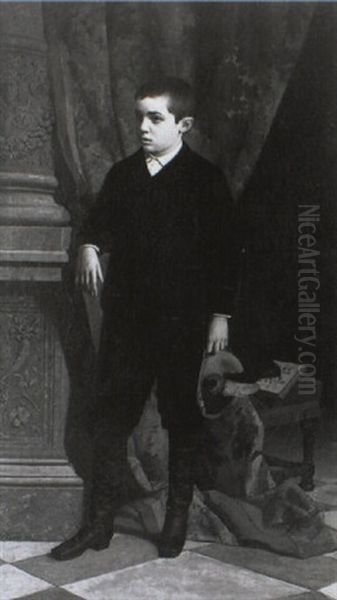 Ganzfiguriges Portrat Von Kronprinz Rudolf Oil Painting by Wilhelm A. Vita