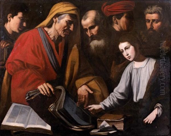 Le Christ Parmi Les Docteurs Oil Painting by Filippo Vitale