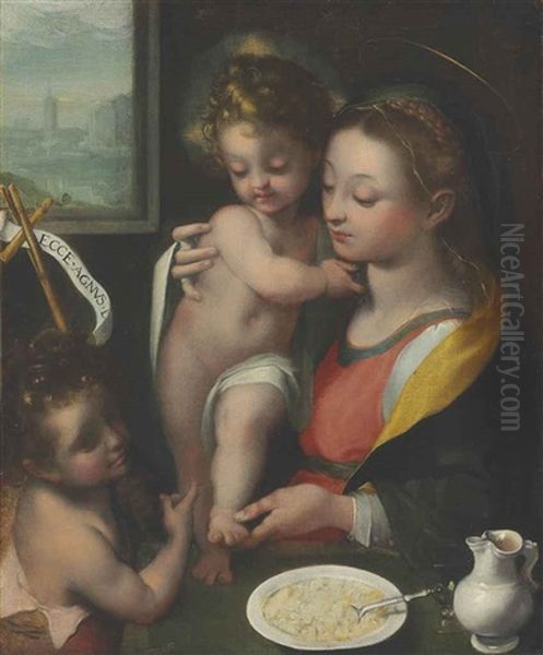 The Madonna Della Pappa Oil Painting by Alessandro Vitali
