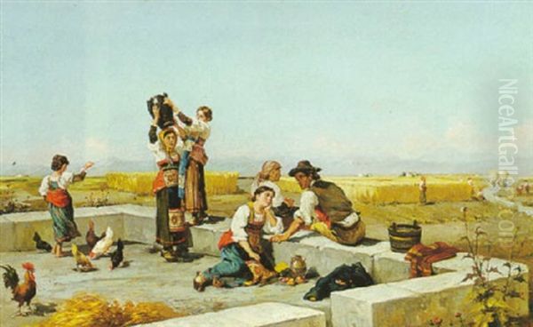 Harvest Time Oil Painting by Tommaso De Vivo