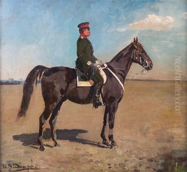 Offizier Zu Pferde Oil Painting by Ivan Alexeievitch Vladimirov