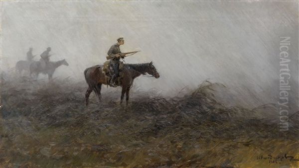 Night Patrol Oil Painting by Ivan Alexeievitch Vladimirov