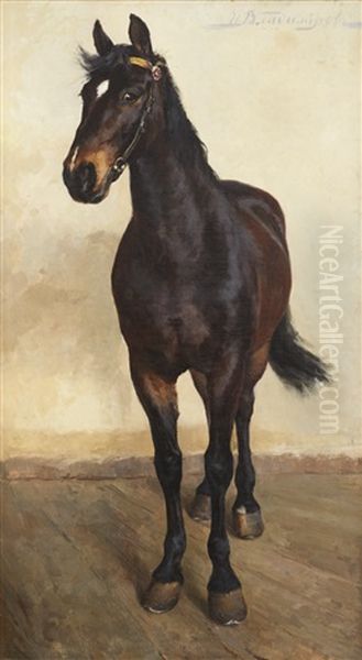 Horse Oil Painting by Ivan Alexeievitch Vladimirov