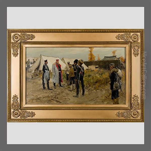 Scene From The Russo-japanese War Oil Painting by Ivan Alexeievitch Vladimirov