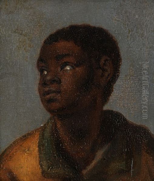 Afrikanischer Knabenkopf Oil Painting by Simon De Vlieger