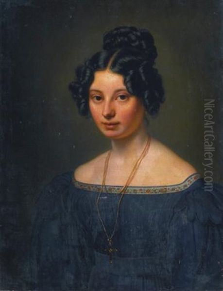 Anna Motherbig Oil Painting by Carl Christian Vogel von Vogelstein