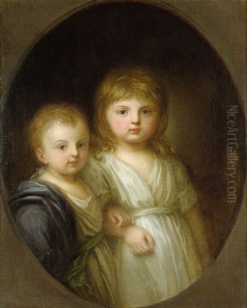 Bildnis Eines Geschwisterpaars Oil Painting by Christian Leberecht Vogel