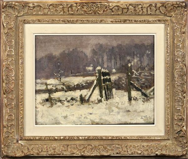 Paysage D'hiver Oil Painting by Guillaume Vogels