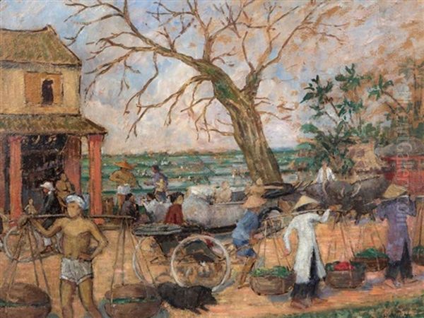 Sur La Route De Hanoi Oil Painting by Henri Emile Vollet