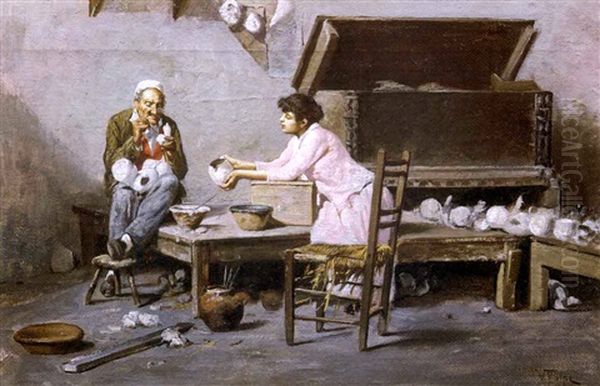 Putti Di Gesso Oil Painting by Vincenzo Volpe