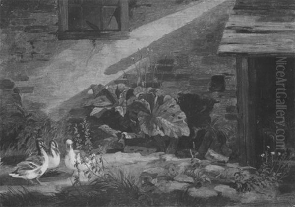 Enten Im Sonnenlicht Oil Painting by Voltz, Johann Michael