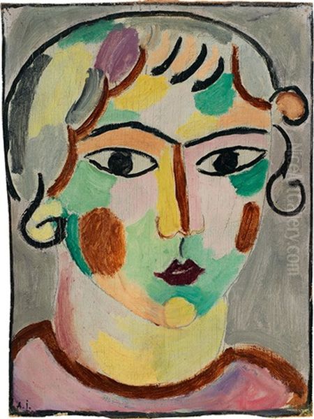 Frauenportrait Oil Painting by Alexei Jawlensky