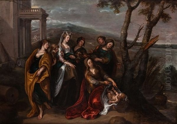 Moises Rescatado De Las Aguas Oil Painting by Simon de Vos