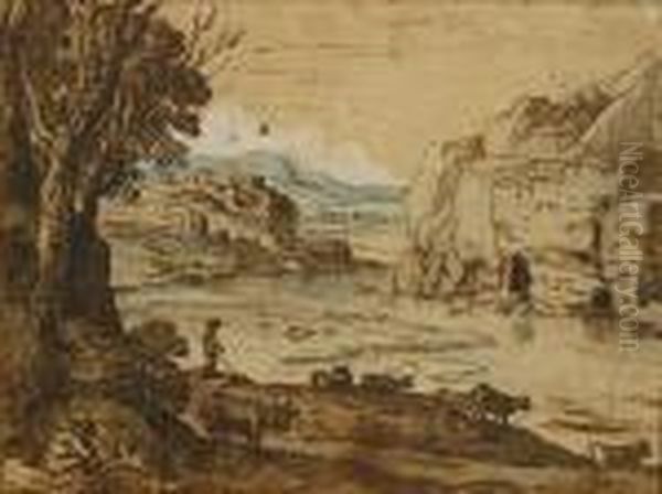 Italiaans Landschap Oil Painting by Paul Bril