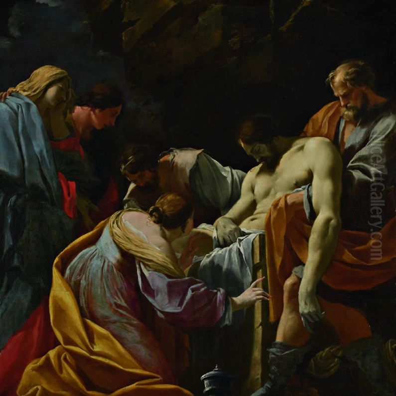 The Entombment Oil Painting by Simon Vouet