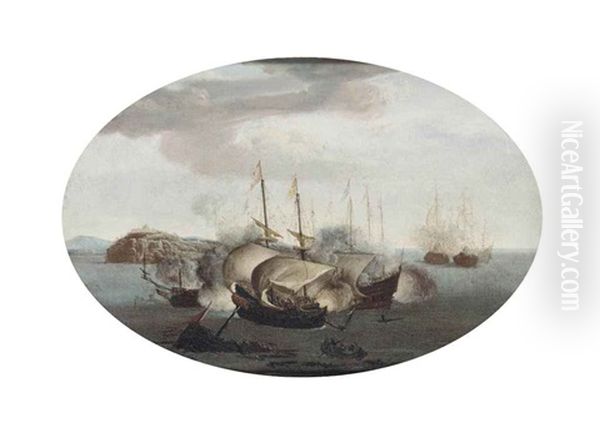 Sea Piece Oil Painting by Hendrik Cornelisz. Vroom