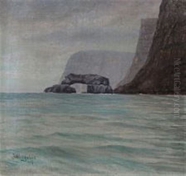 Coastal Scene From The Faroe Islands Oil Painting by Joen Waagstein