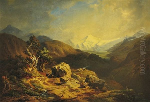 Horske Zakouti Oil Painting by Friedrich Wachsmann