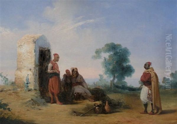 Le Puit D'alger Oil Painting by Ferdinand Wachsmuth