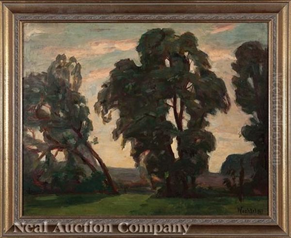 Grove Of Trees Oil Painting by Elmer Wachtel