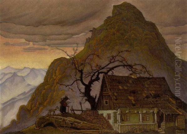 Herbstlicher Berg Oil Painting by Franz Wacik