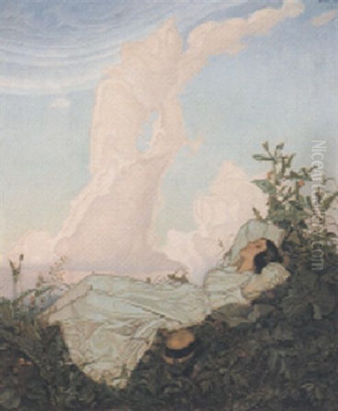 Der Traum Oil Painting by Franz Wacik