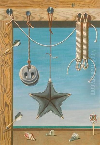 Marine Set (2) Aubade Oil Painting by Edward Wadsworth