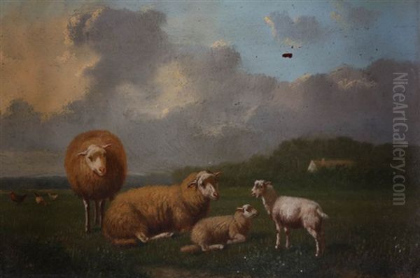 Moutons Oil Painting by Arthur De Waerhert