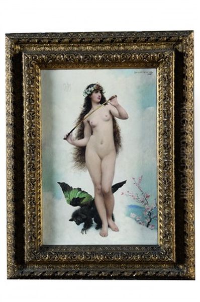 La Fee Du Printemps Oil Painting by Jacques-Clement Wagrez