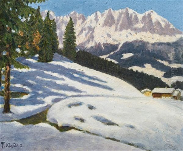 Wilder Kaiser Oil Painting by Franz Walde