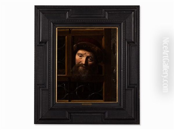 Old Man At The Window Oil Painting by Ferdinand Waldmueller