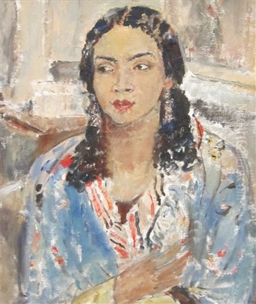 The Blue Jacket Oil Painting by Ethel, Dame Walker